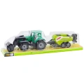 Zestaw Traktor Z Ładowaczem i Prasą Rolniczą Zielony