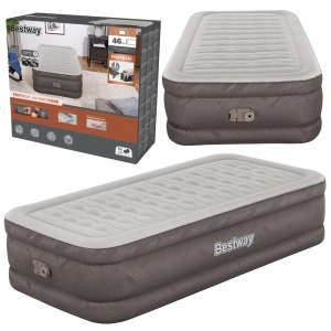 Materac dmuchany jednoosobowy Bestway Fortech 191 x 97 x 46 cm z pompką elektryczną