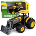 Traktor Rolniczy Farmerski Ze Spychaczem Światła Dźwięki Żółty 1:24