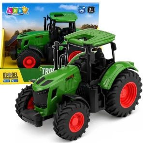 Traktor rolniczy farmerski z gumowymi kołami zielony 1:24