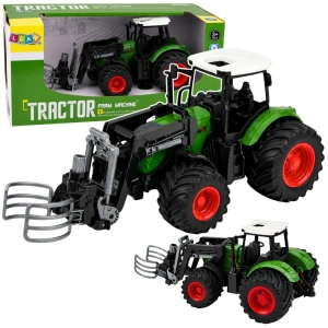 Traktor rolniczy z chwytakiem do bel 1:24, zielony