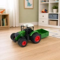Traktor Rolniczy Farmerski Z Rozsiewaczem Nawozu Gumowe Koła Zielony 1:24