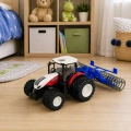 Traktor Z Wałem Rolniczym Zdalnie Sterowany RC Światła Czerwony 1:24