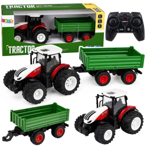Lean Toys Traktor rolniczy RC z przyczepą wywrotką 1:24