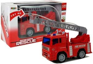 Wóz strażacki z drabiną na baterie z wodą 1:20 Lean Toys