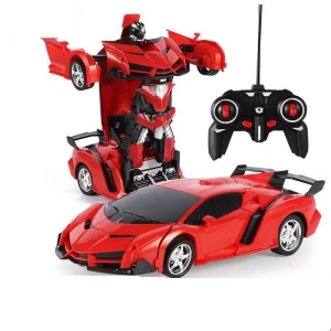 Auto Robot 2w1 z pilotem R/C, światłem, dźwiękiem i driftem – czerwony
