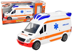 Interaktywna karetka ambulans z noszami, światłem i dźwiękiem