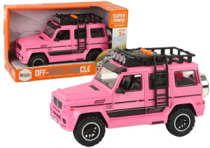 Różowy samochód terenowy V12 Turbine Lean Toys