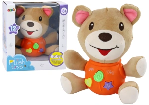 Interaktywny miś pluszowy pomarańczowy grający 23 cm