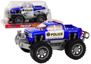 Samochód policyjny pickup Lean Toys – niebieski wóz terenowy z napędem