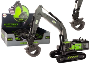 Lean Toys Koparka gąsienicowa z wymienną końcówką 1:55 czarno-zielona