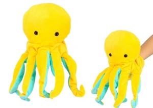 Pluszowa maskotka ośmiornica żółta pacynka 25 cm