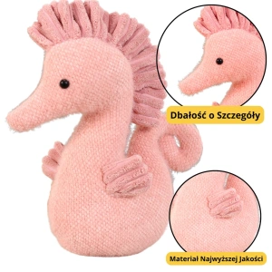 Maskotka pluszowa przytulanka Konik Morski różowy 25 cm