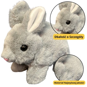Pluszowa maskotka przytulanka zając królik szary 18 cm