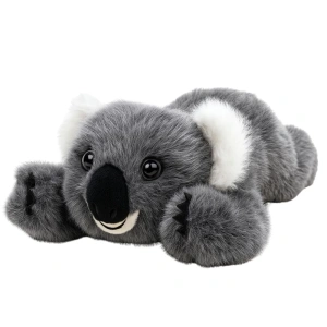 Pluszowa maskotka przytulanka leżący miś koala szary 30 cm