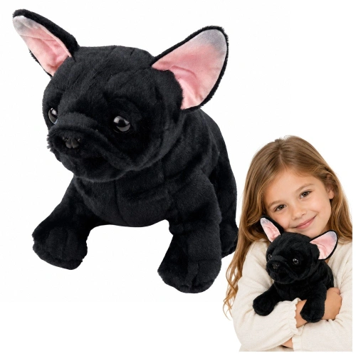 Pluszowa Maskotka Przytulanka Piesek Buldog Francuski Czarny 22 cm