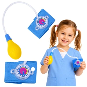 Ciśnieniomierz zegarowy dla dzieci z ruchomą wskazówką niebieski
