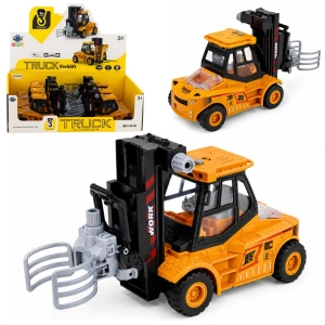 Wózek widłowy z regulowanym chwytakiem, światłem i dźwiękiem 1:43 Lean Toys