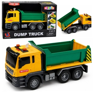 Ciężarówka budowlana wywrotka 1:14 ze światłami i dźwiękami Lean Toys