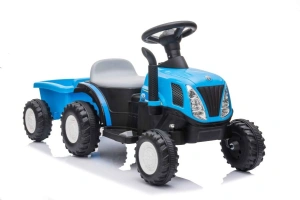 Traktor na akumulator z przyczepą A009 niebieski