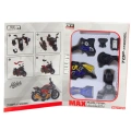Motocykl Do Składania Skręcania Metal 1:14 DIY Niebieski