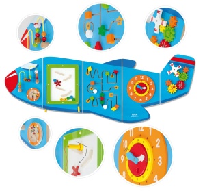 VIGA SENSORYCZNA TABLICA MANIPULACYJNA SAMOLOT XL 50673