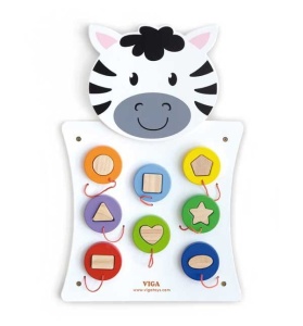 VIGA DREWNIANA TABLICA ŚCIENNA DOPASUJ KSZTAŁTY ZEBRA 50681